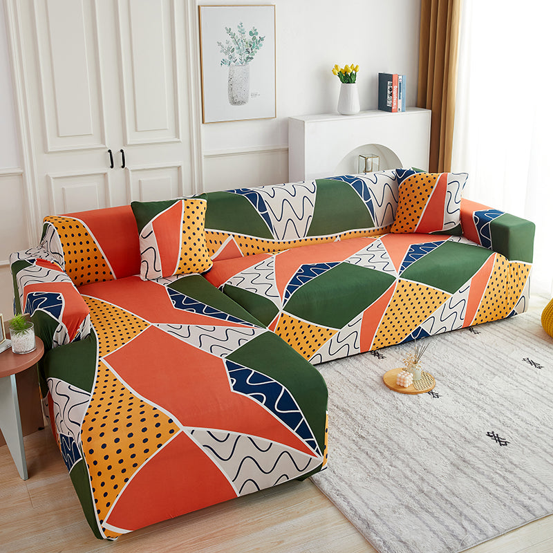 Corner Sofa Cover - Geo Chic - Adaptable & Expandable
