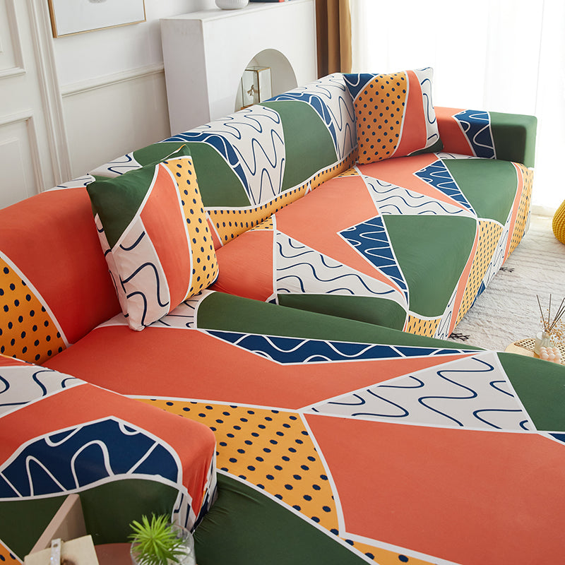 Corner Sofa Cover - Geo Chic - Adaptable & Expandable