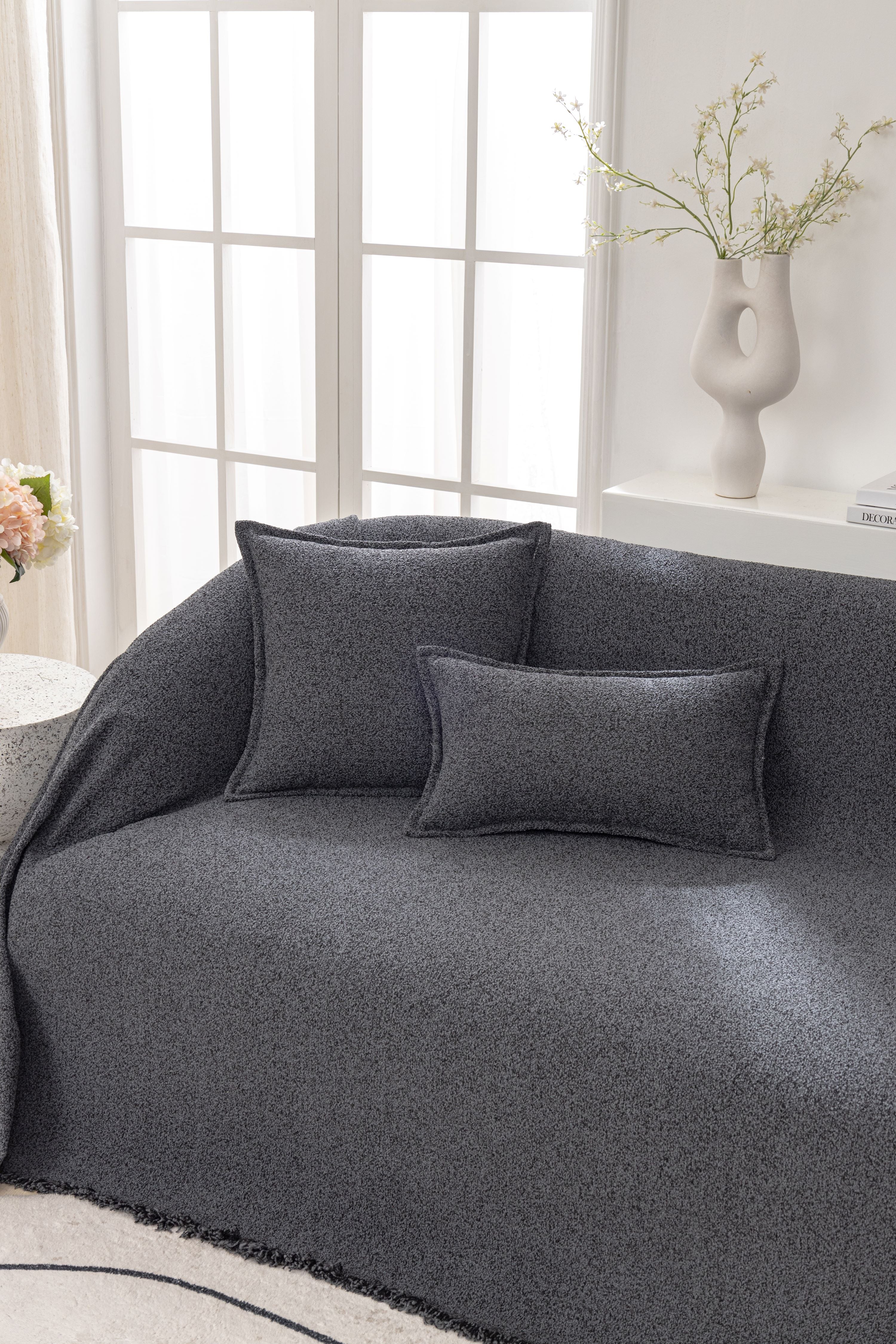 Sofa Throw - Pixlane - Dark Gray