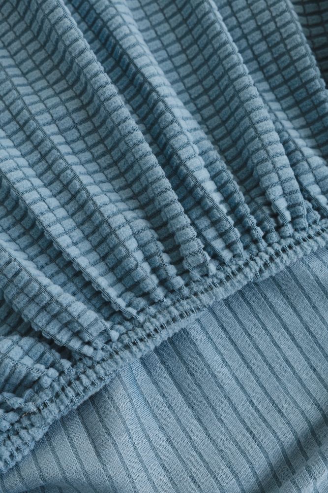 Sofa Cover - Narrow Jacquard - Sky Blue - Adaptable & Expandable