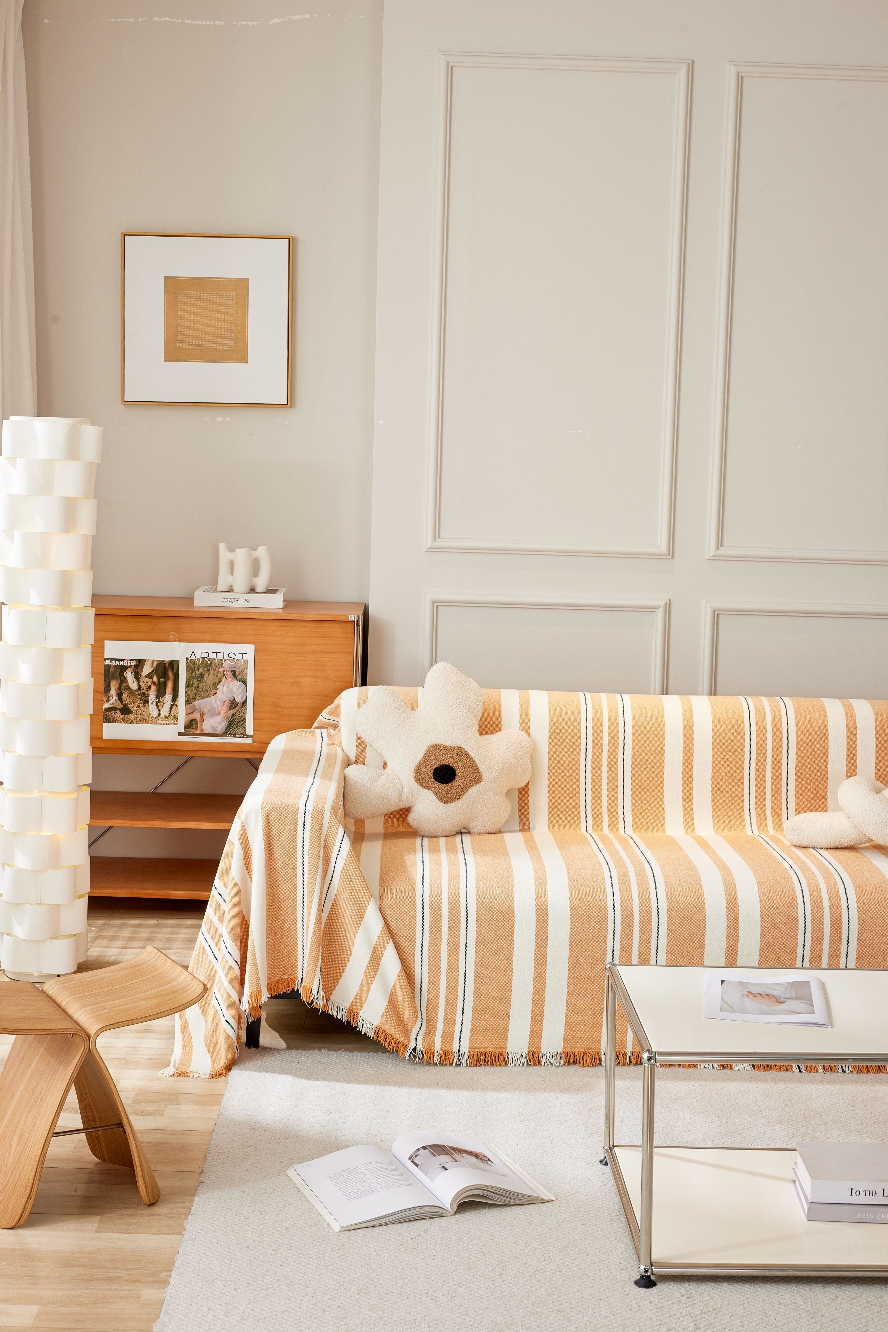Sofa Throw - Striniara - Cross Orange