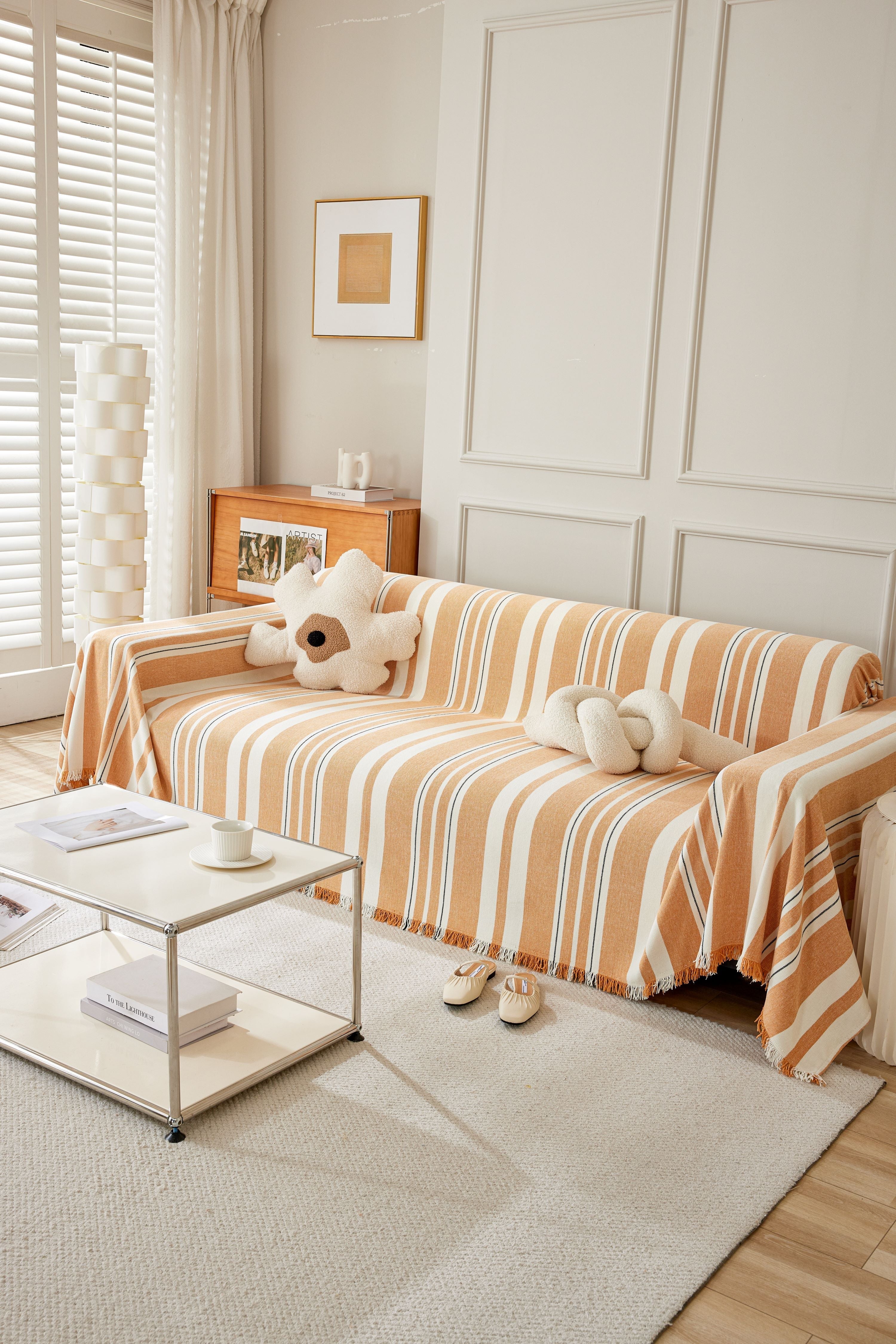 Sofa Throw - Striniara - Cross Orange