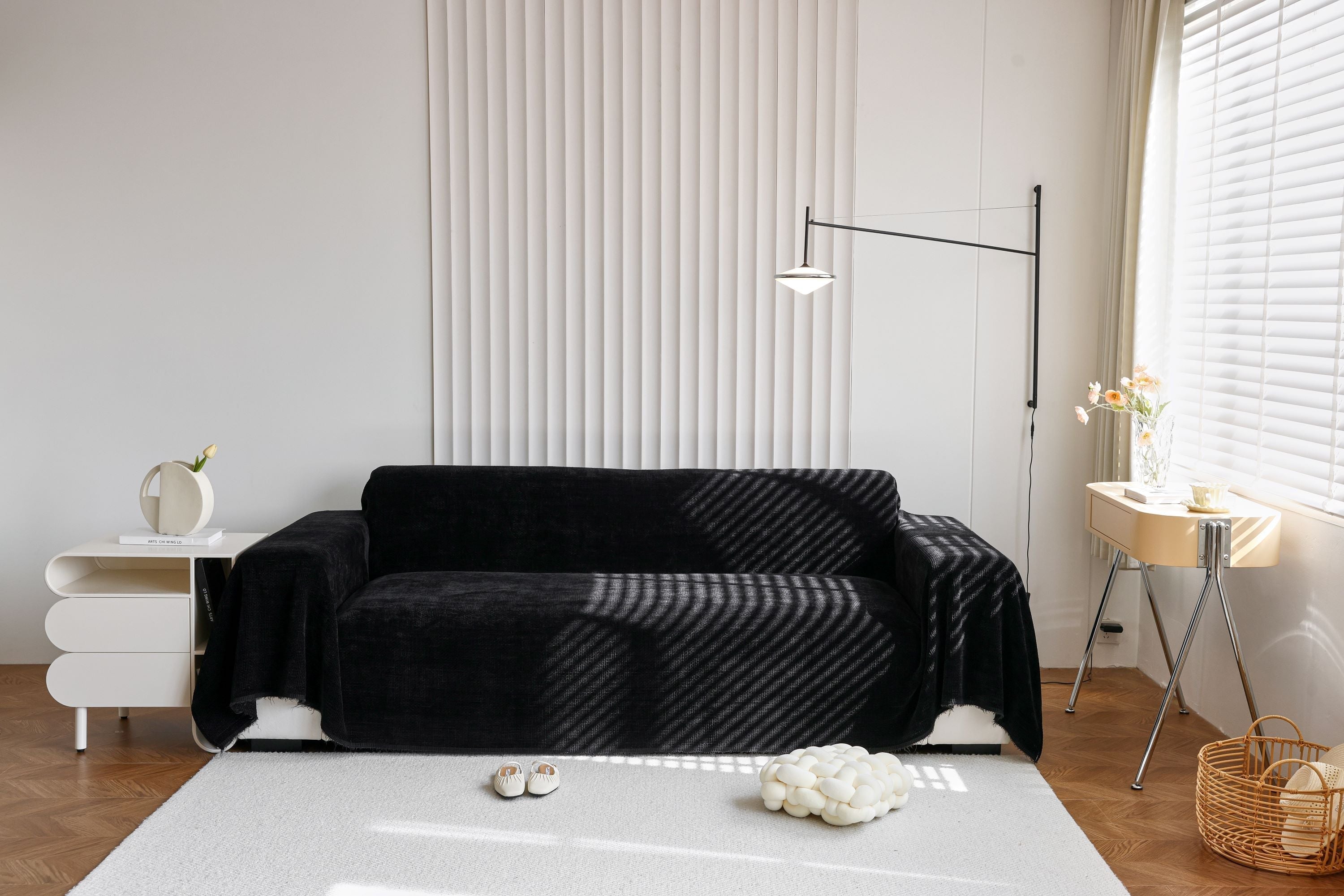 Sofa Throw - Coveri - Black