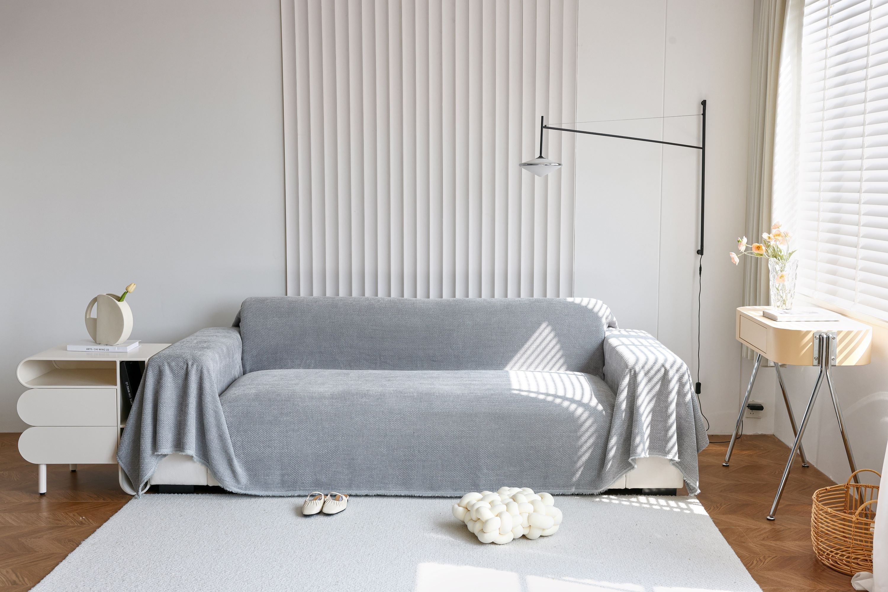Sofa Throw - Coveri - Light Gray
