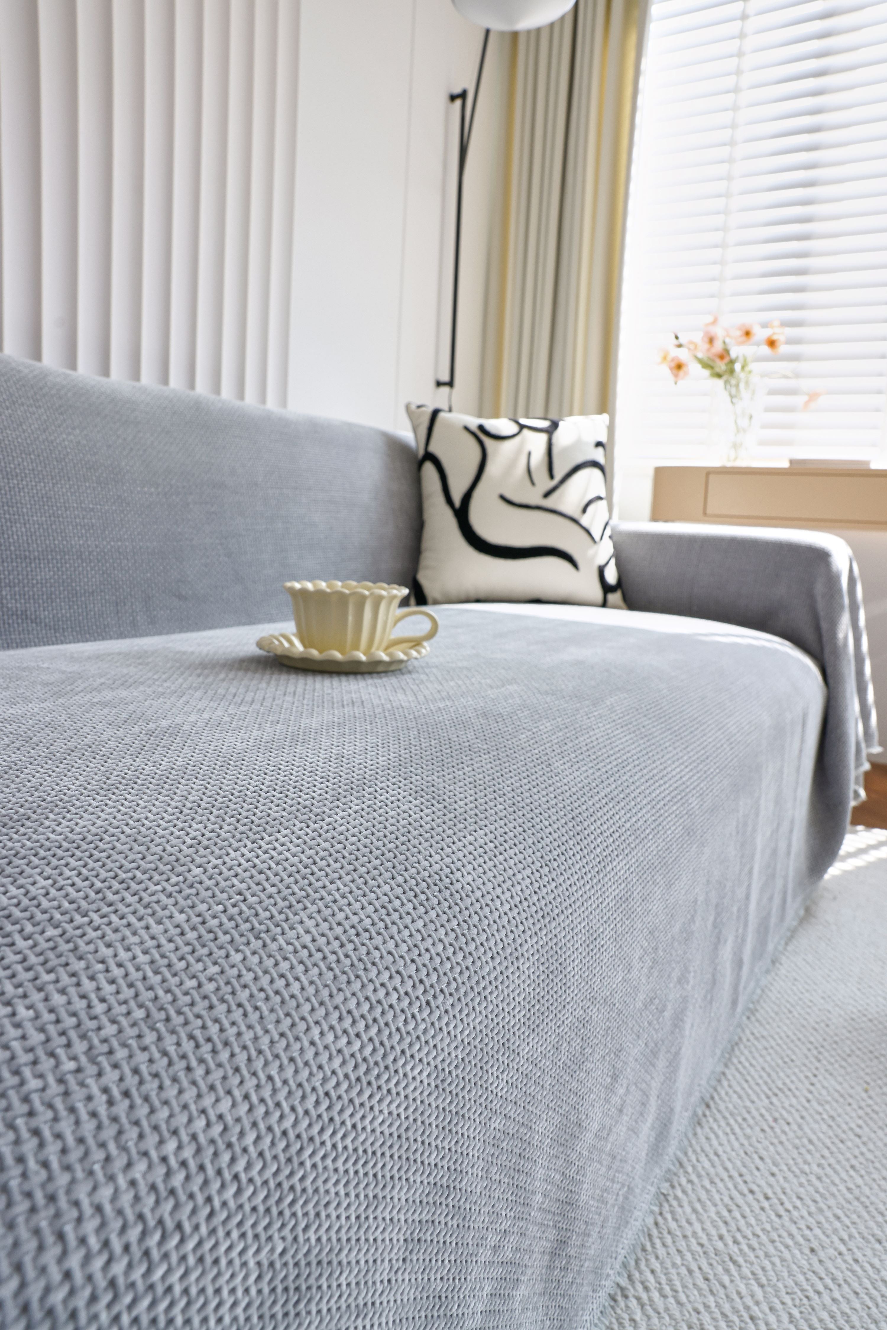 Sofa Throw - Coveri - Light Gray