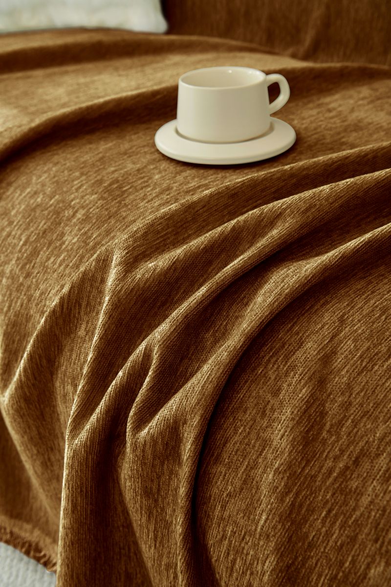 Sofa Throw - Elligate - Dark brown