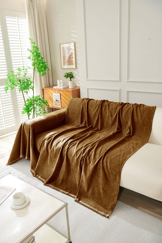 Sofa Throw - Elligate - Dark brown