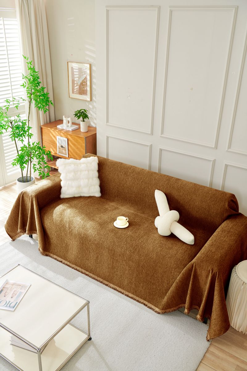 Sofa Throw - Elligate - Dark brown
