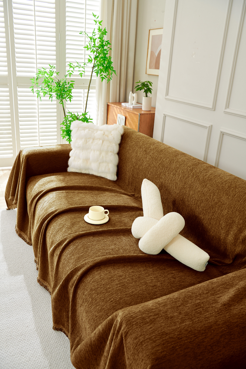 Sofa Throw - Elligate - Dark brown