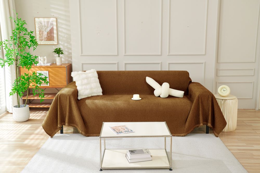 Sofa Throw - Elligate - Dark brown