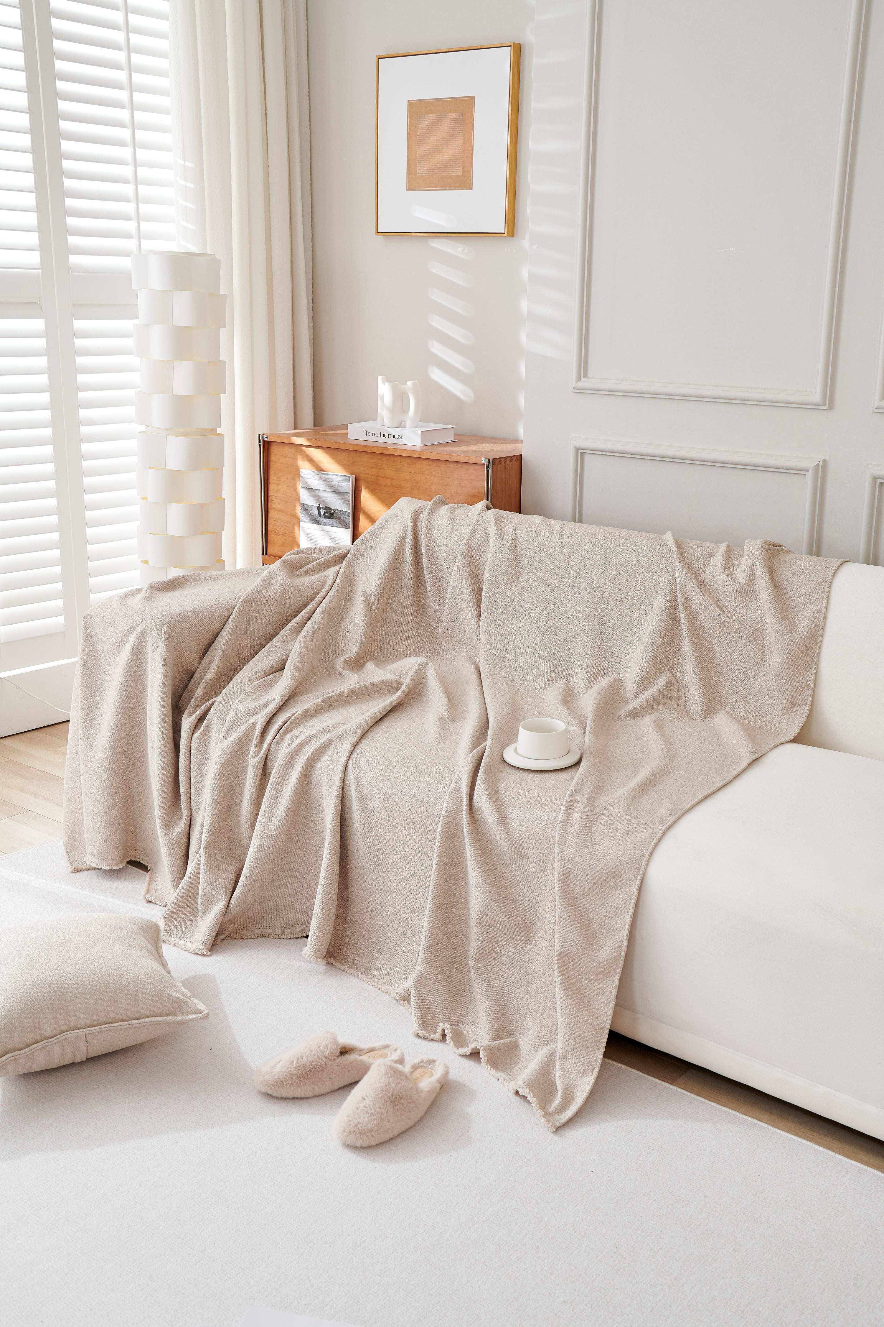 Sofa Throw - Mousoon - Milk Tea