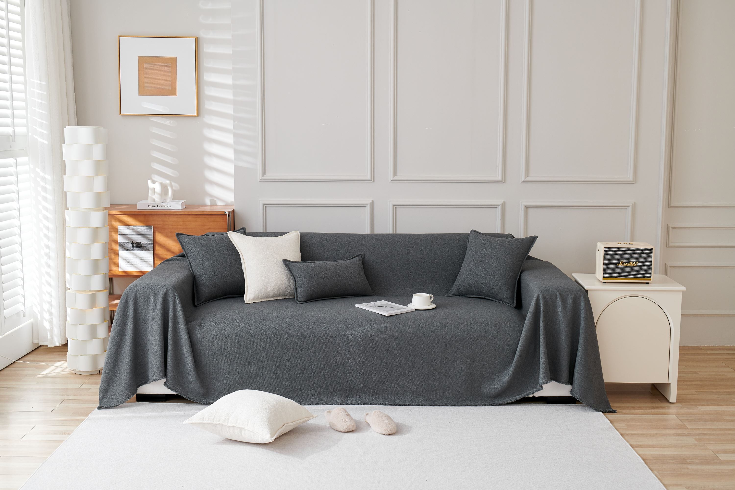 Sofa Throw - Mousoon - Dark Gray