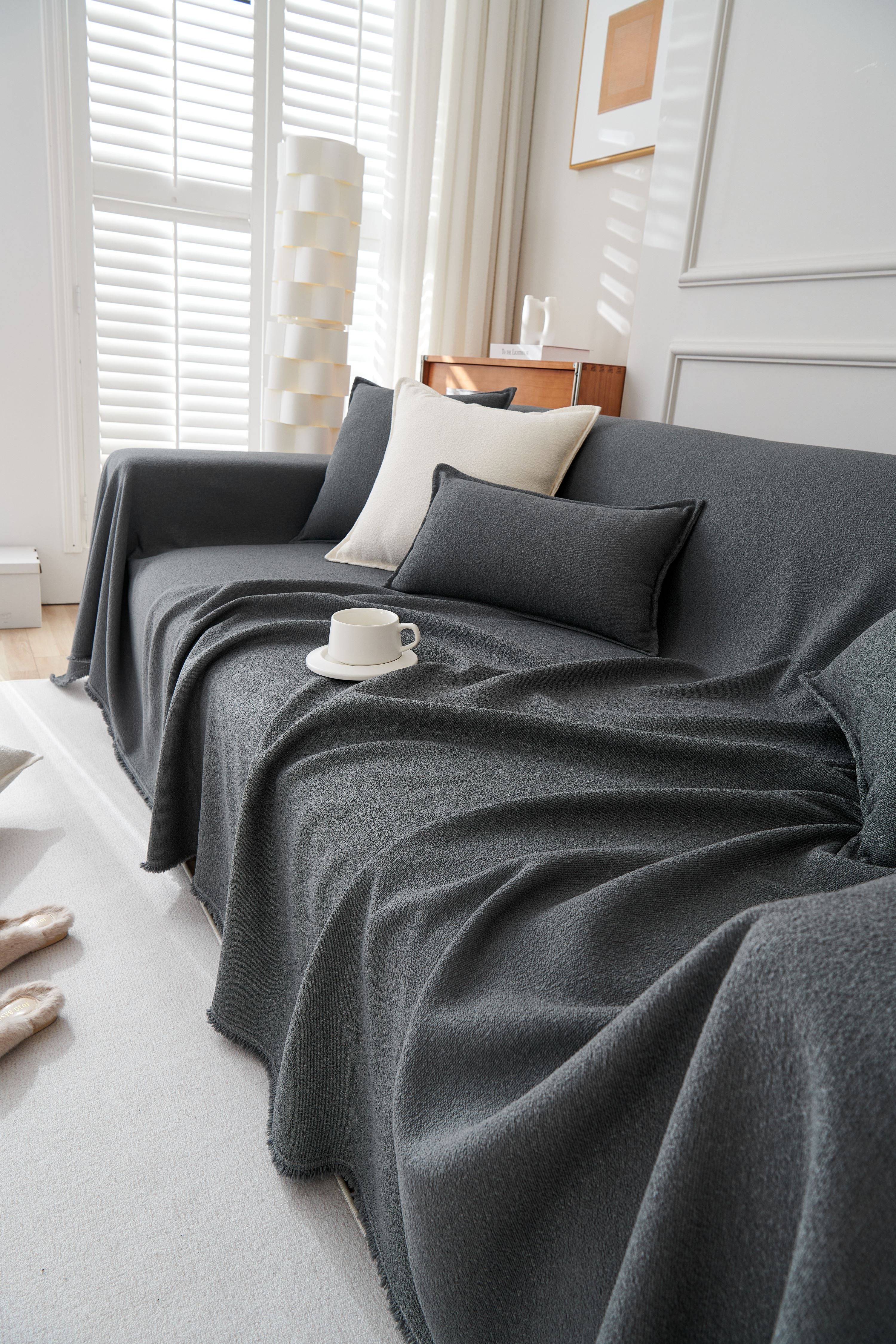 Sofa Throw - Mousoon - Dark Gray