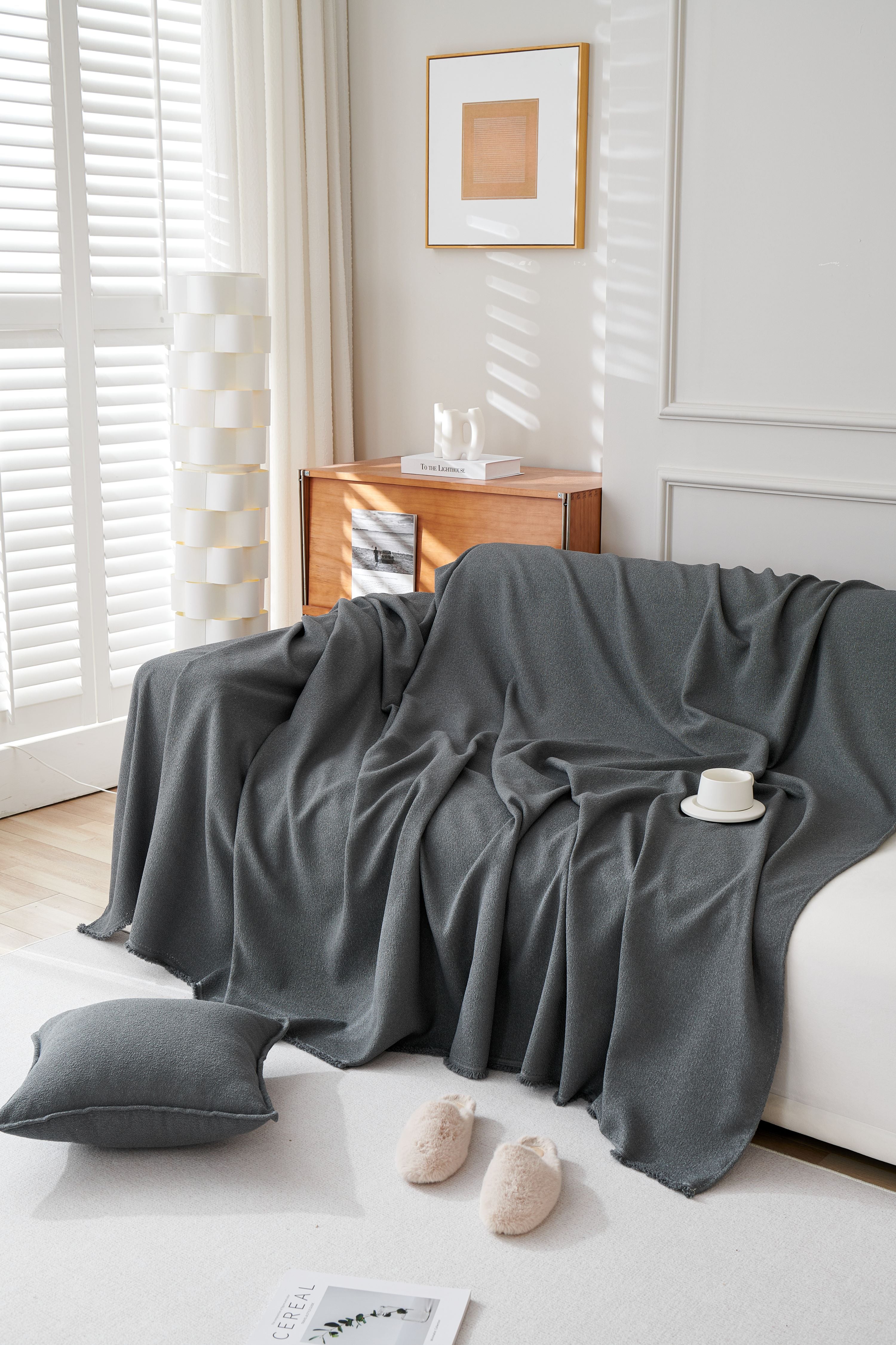 Sofa Throw - Mousoon - Dark Gray