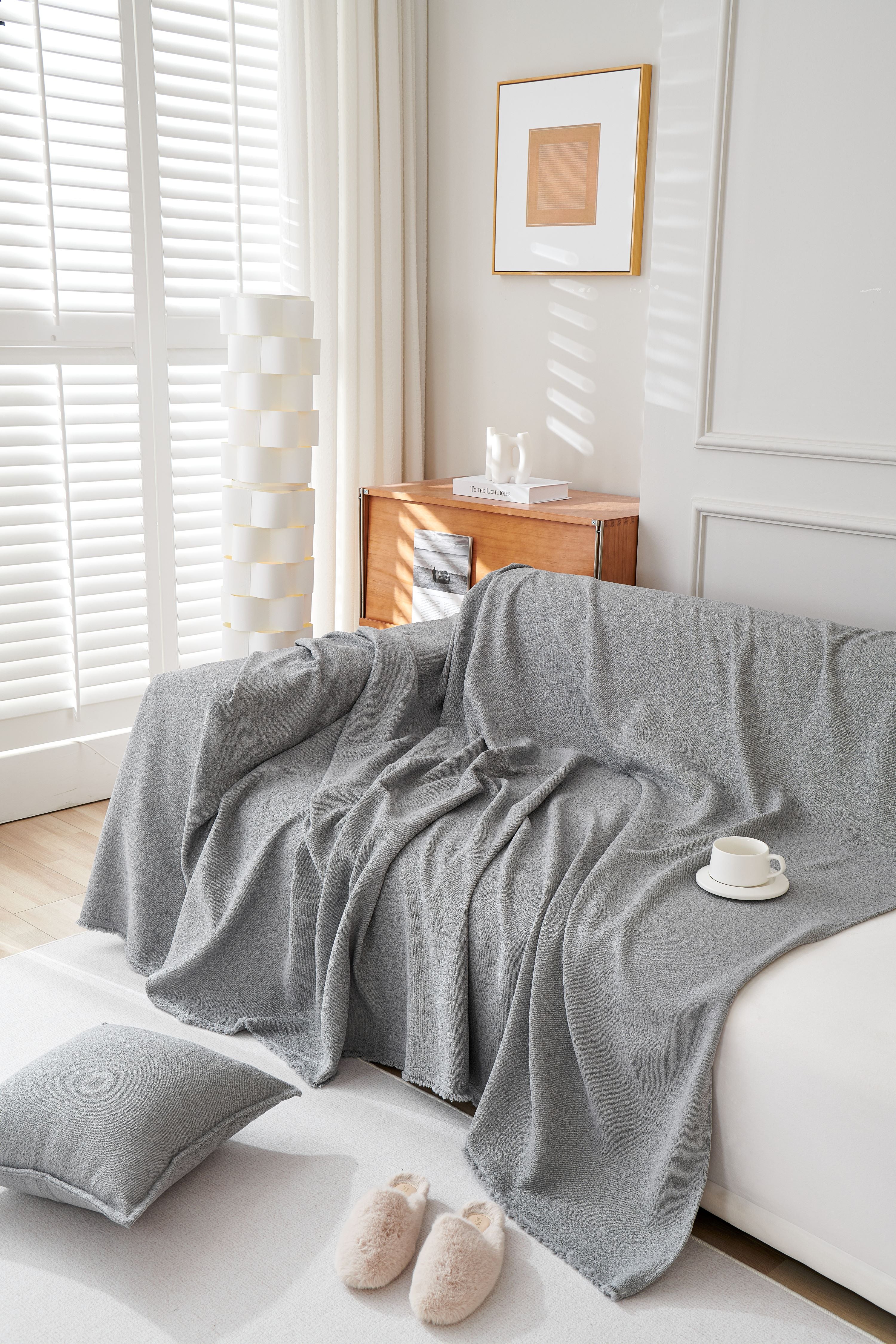 Sofa Throw - Mousoon - Light Gray