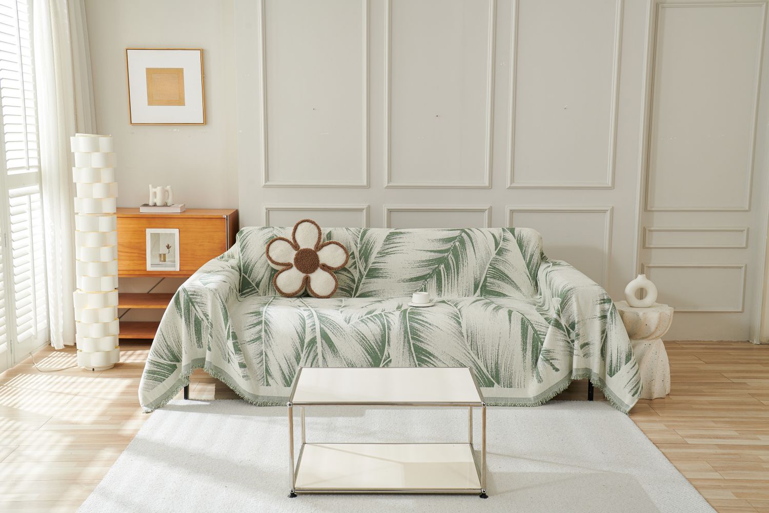 Sofa Throw - Yeluxe - Palm Sage