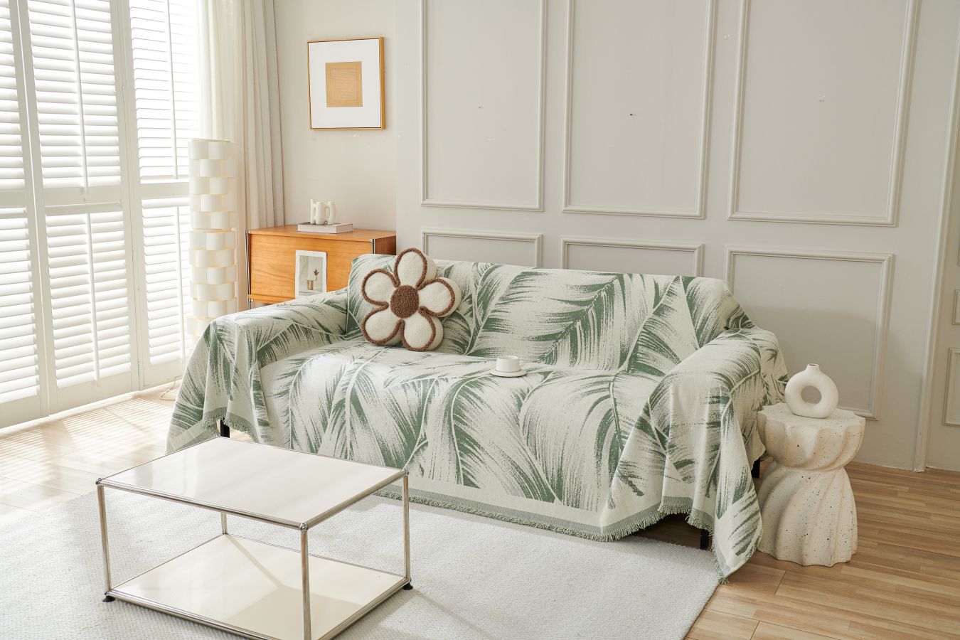 Sofa Throw - Yeluxe - Palm Sage