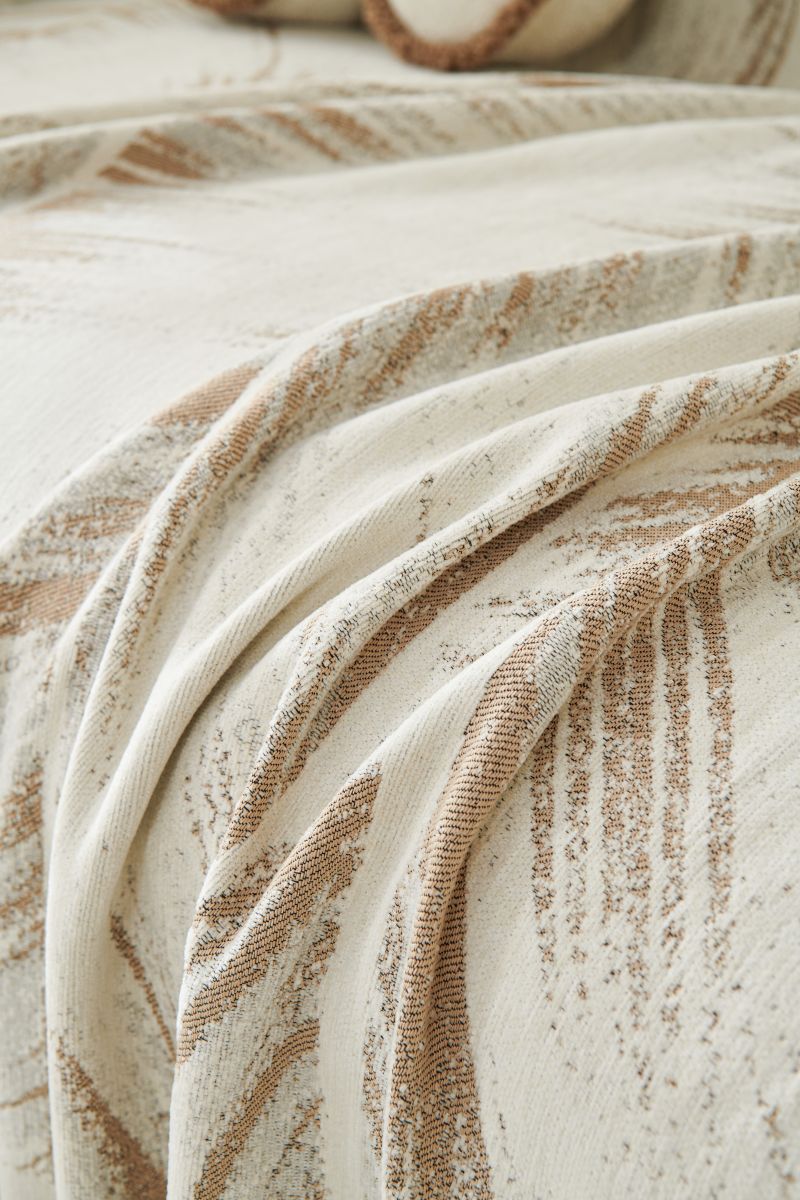 Sofa Throw - Yeluxe - Palm Beige