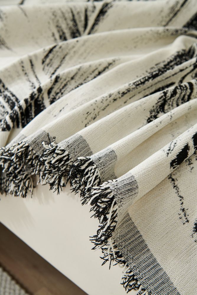 Sofa Throw - Yeluxe - Palm Black