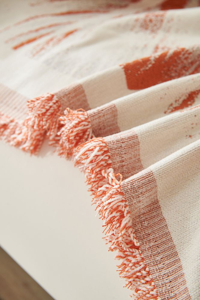 Sofa Throw - Yeluxe - Terracotta Palm