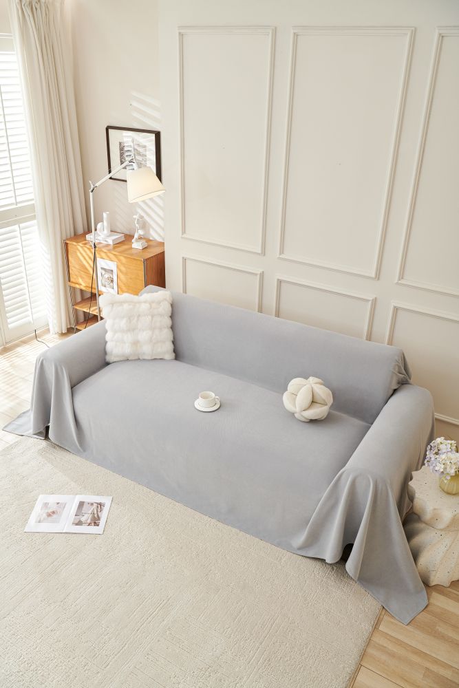 Sofa Throw - Norka - Silver grey