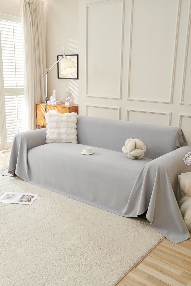 Sofa Throw - Norka - Silver grey