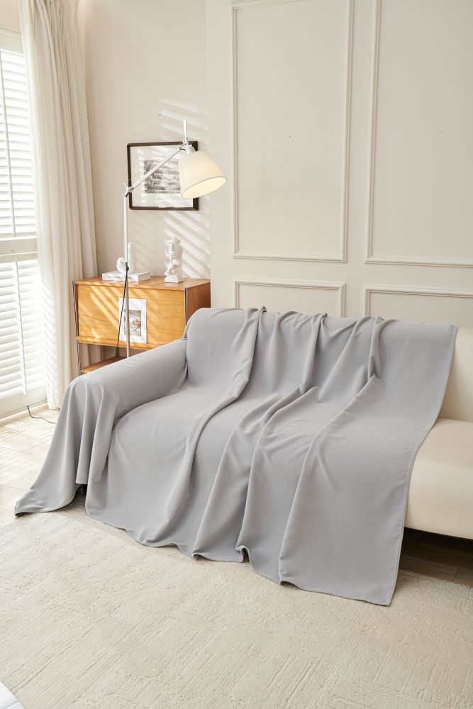 Sofa Throw - Norka - Silver grey