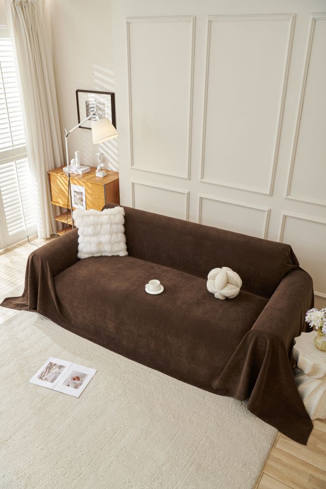 Sofa Throw - Norka - Espresso Brown