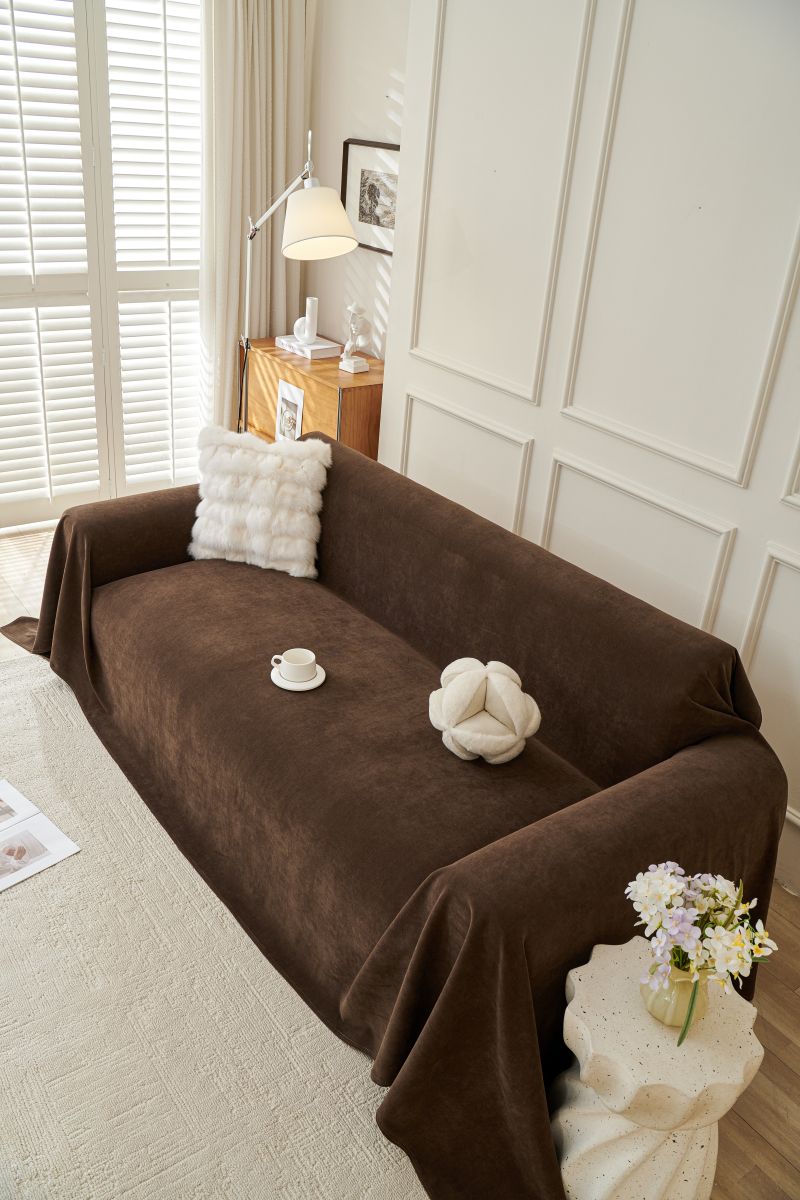 Sofa Throw - Norka - Espresso Brown