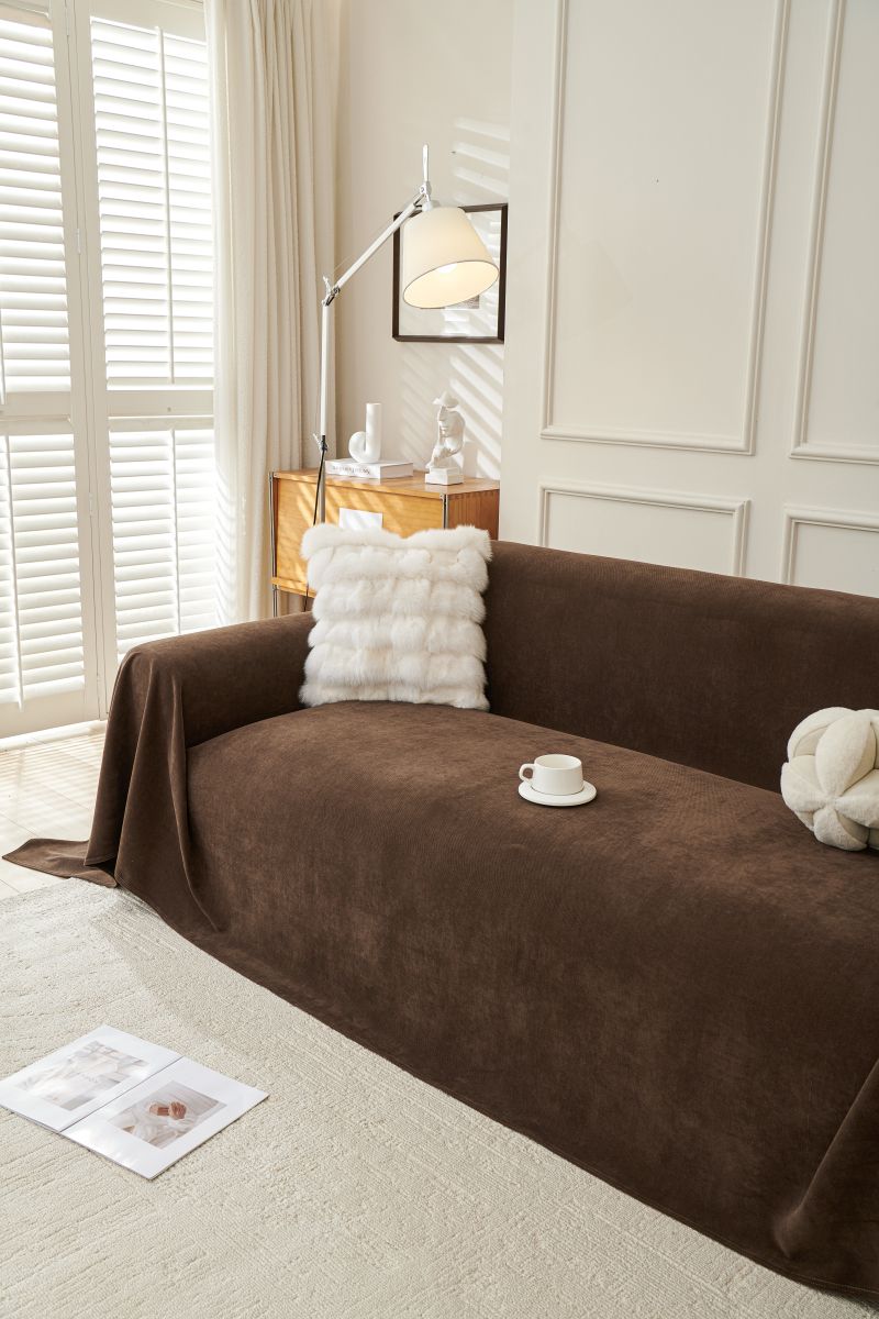 Sofa Throw - Norka - Espresso Brown