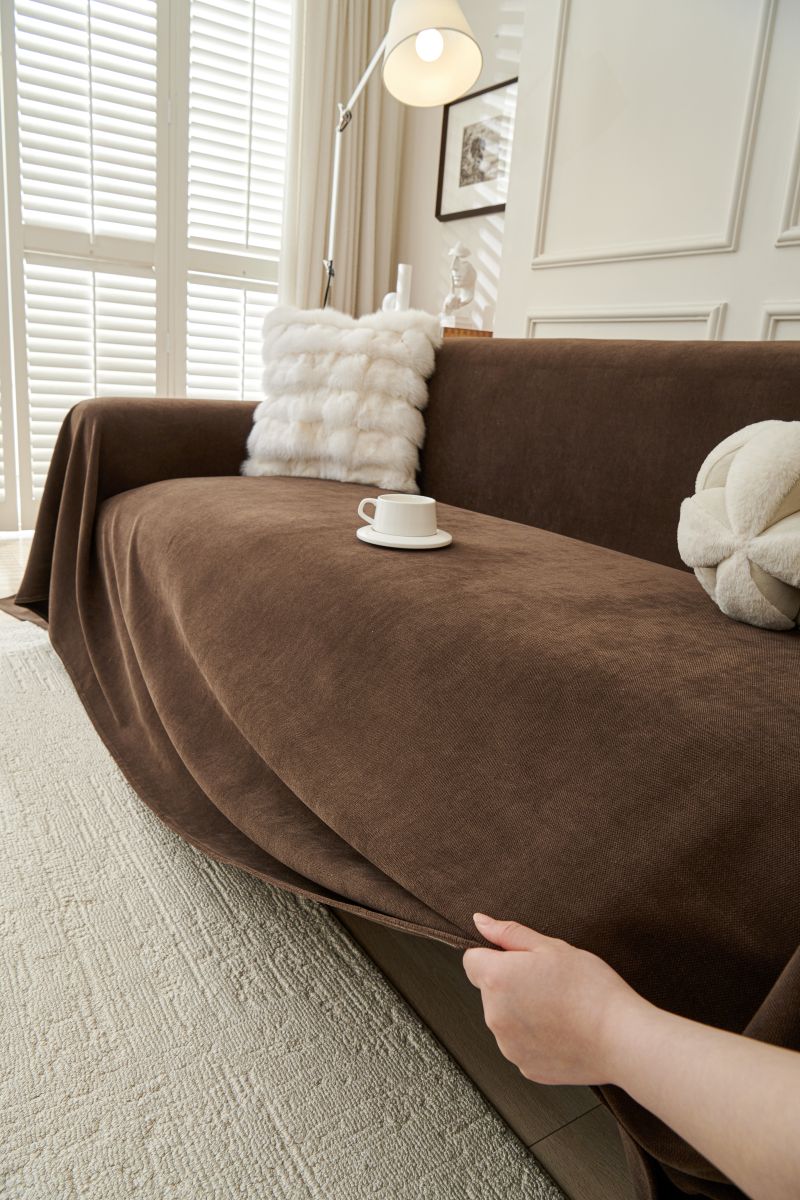 Sofa Throw - Norka - Espresso Brown