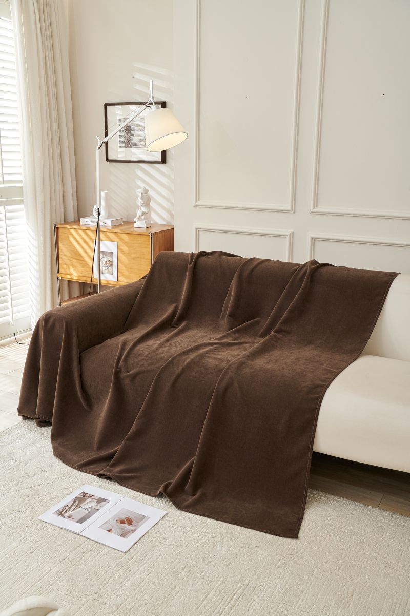 Sofa Throw - Norka - Espresso Brown