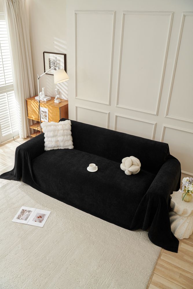 Sofa Throw - Norka - Midnight Black