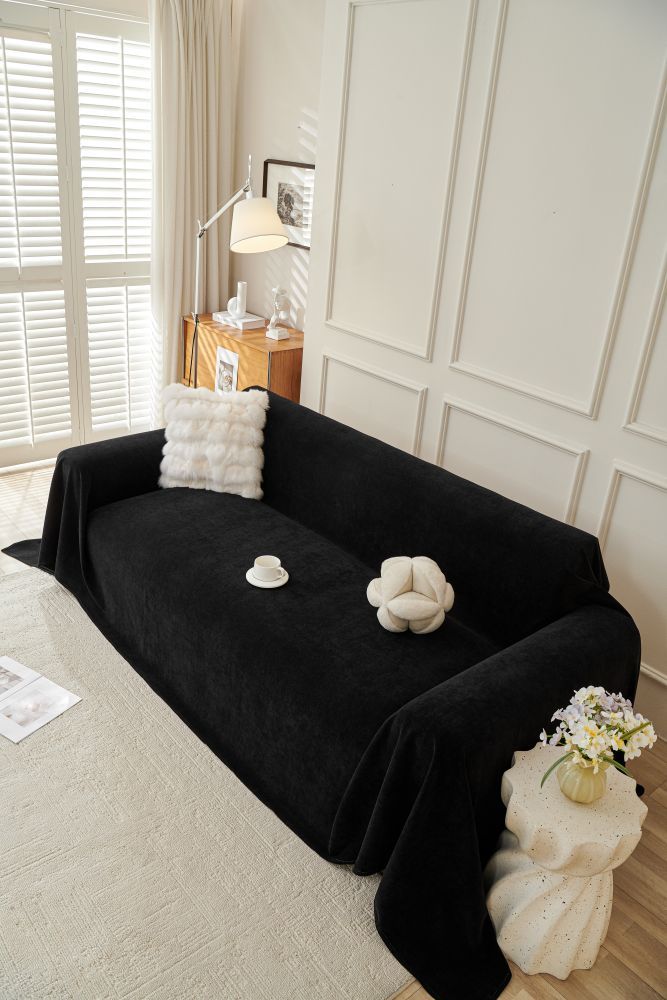 Sofa Throw - Norka - Midnight Black