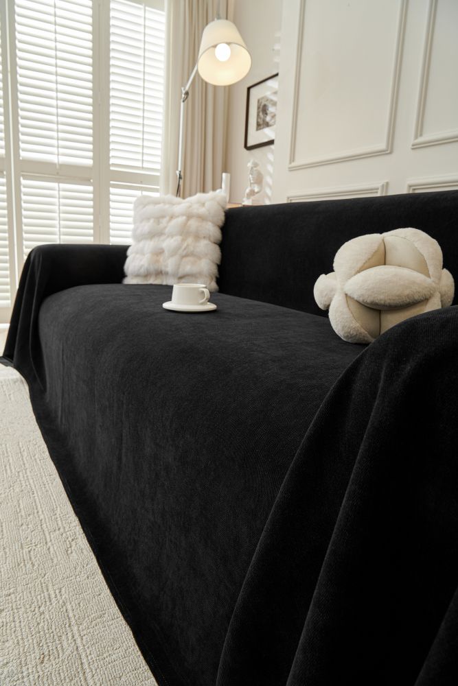Sofa Throw - Norka - Midnight Black