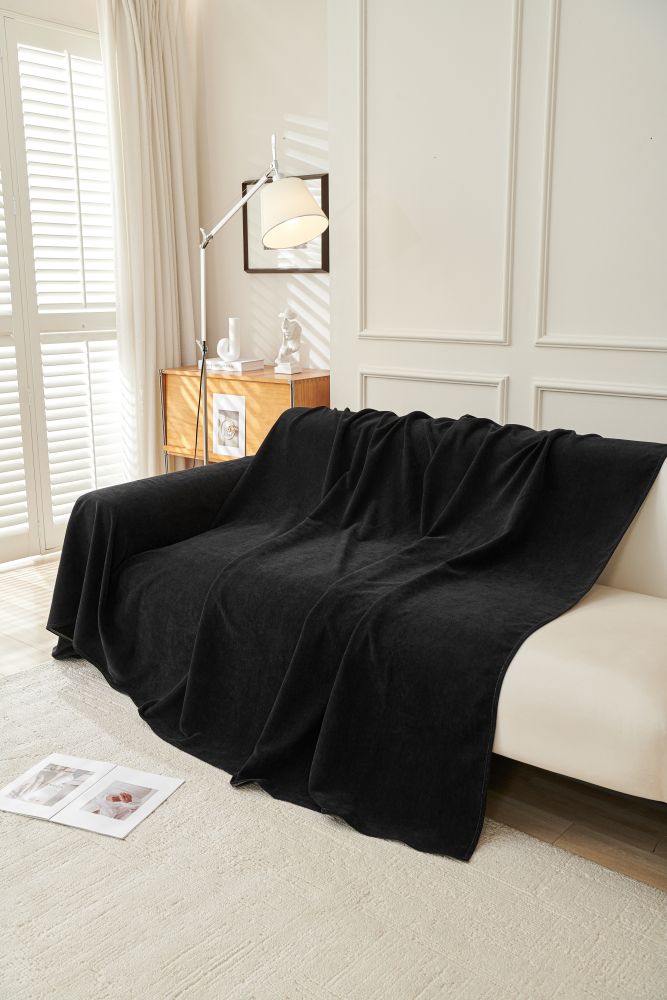 Sofa Throw - Norka - Midnight Black