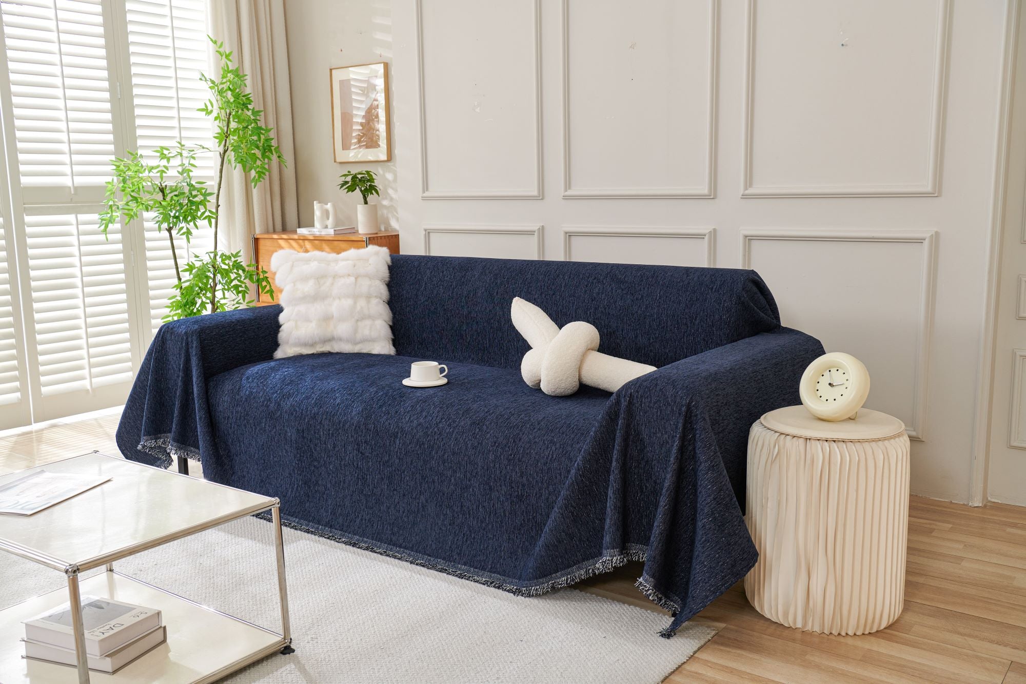 Sofa Throw - Elligate - Navy Blue