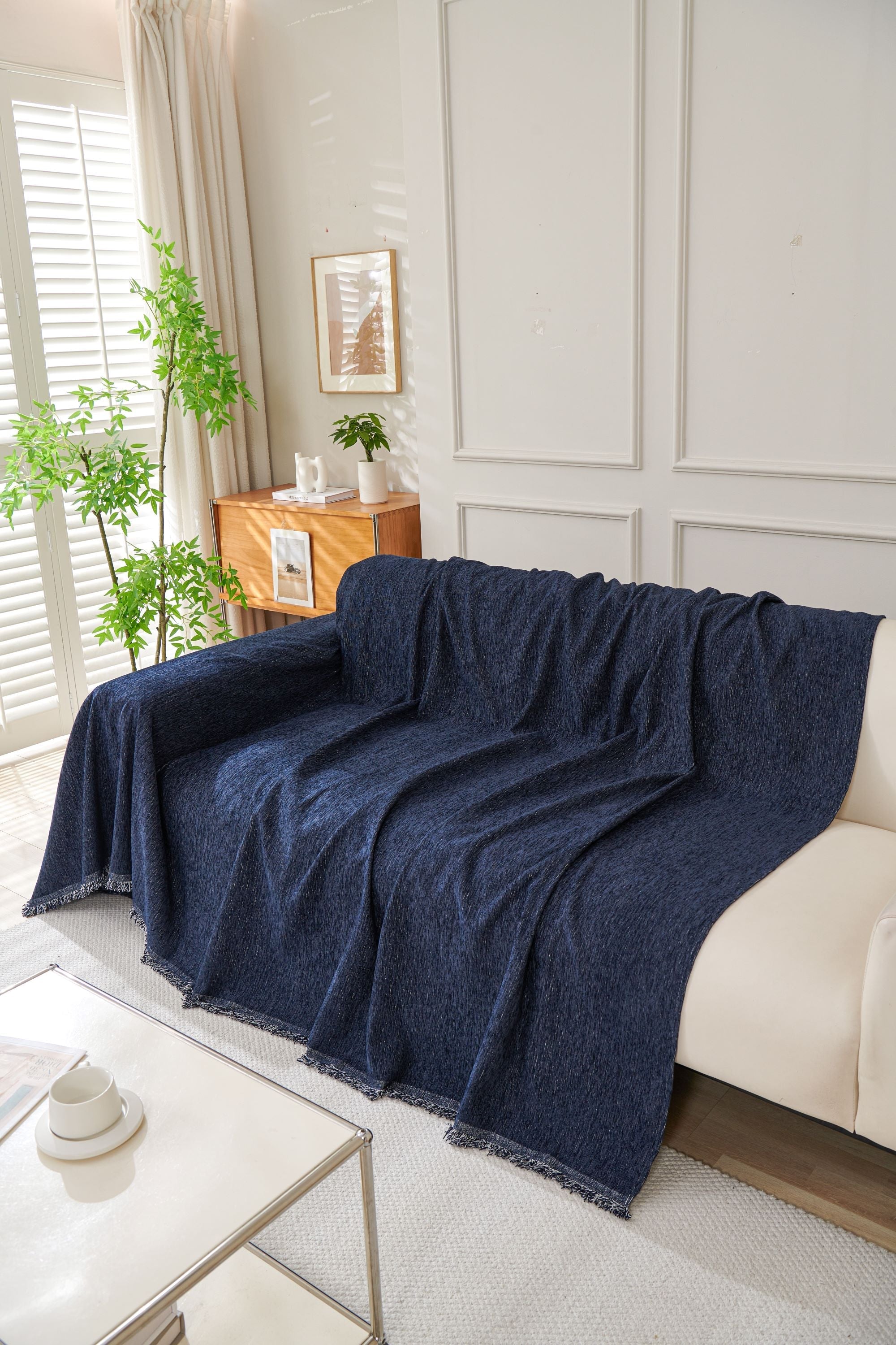 Sofa Throw - Elligate - Navy Blue