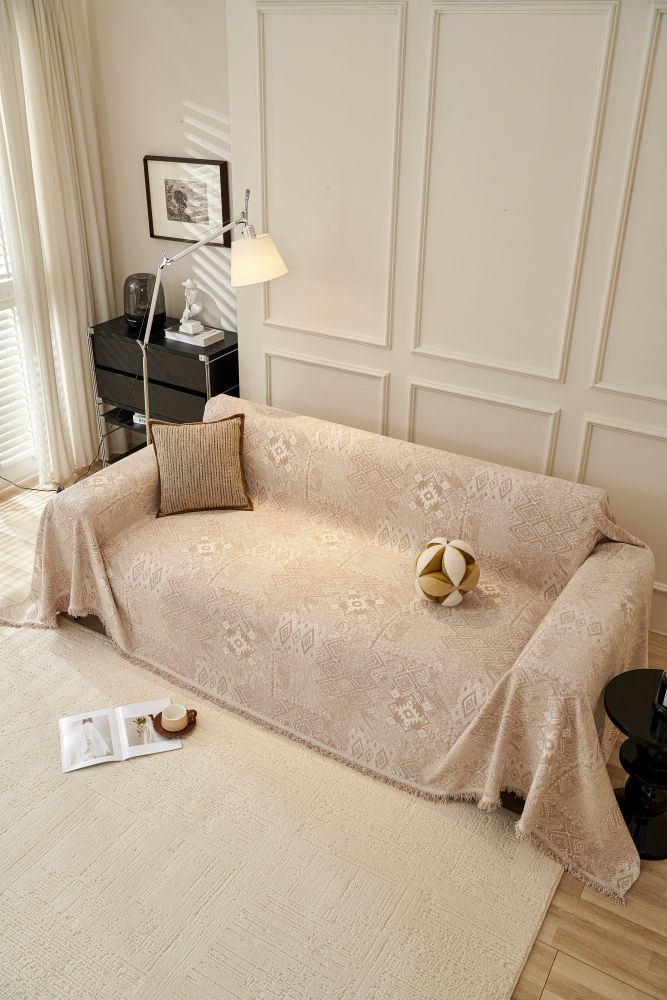 Sofa Throw - Melareve - Light Beige