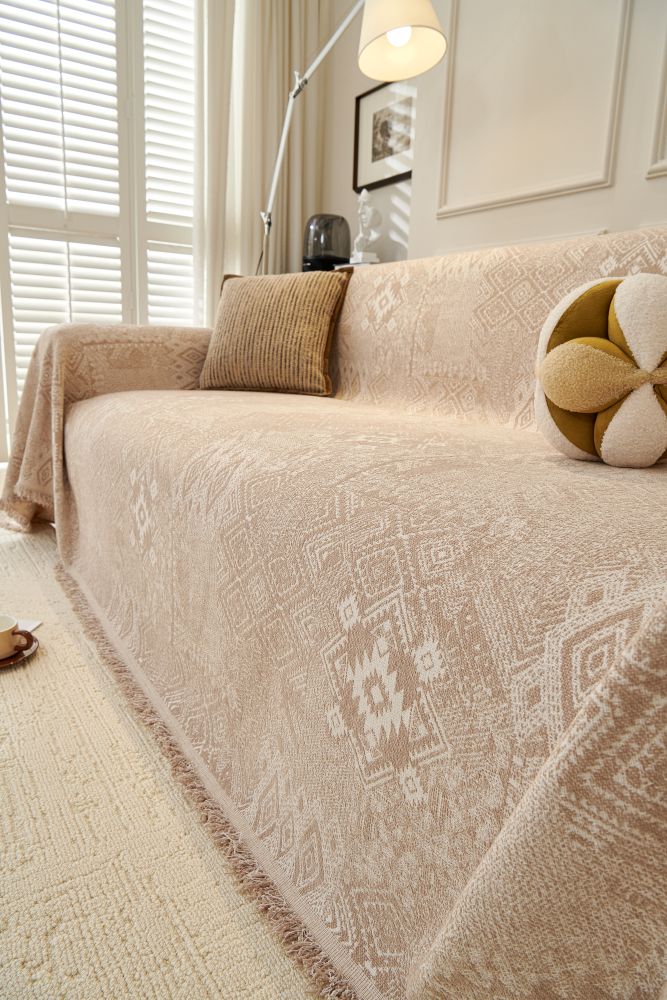 Sofa Throw - Melareve - Light Beige
