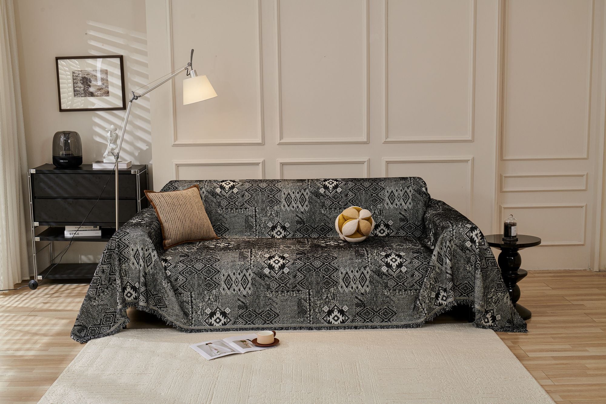 Sofa Throw - Melareve - Jet Black