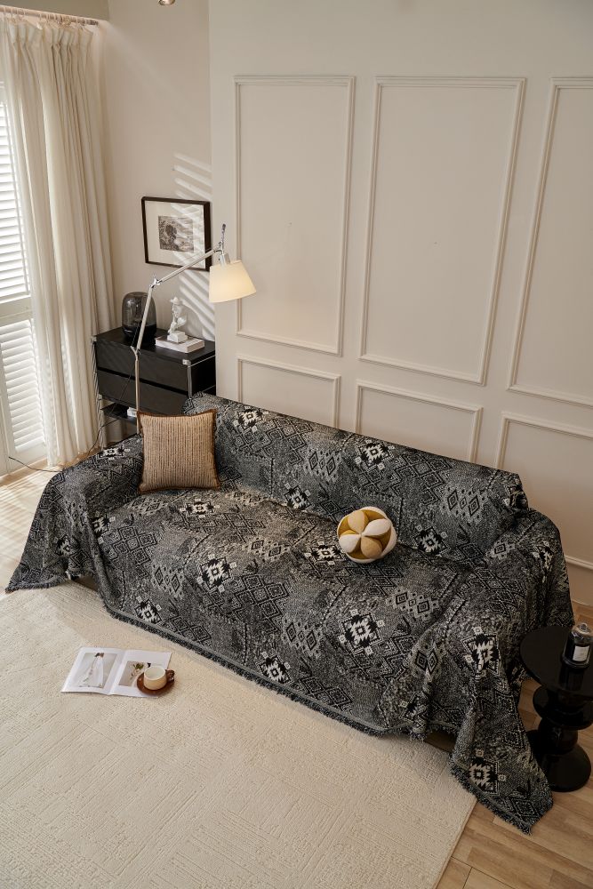 Sofa Throw - Melareve - Jet Black