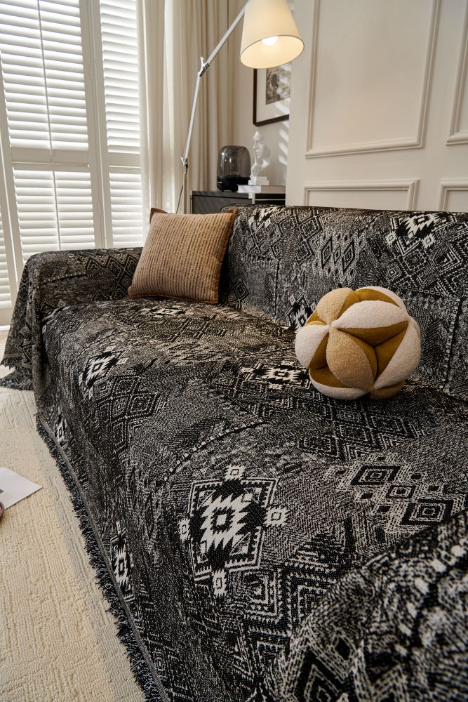 Sofa Throw - Melareve - Jet Black