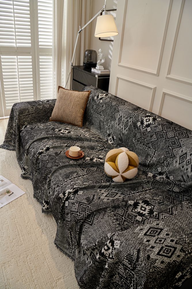 Sofa Throw - Melareve - Jet Black