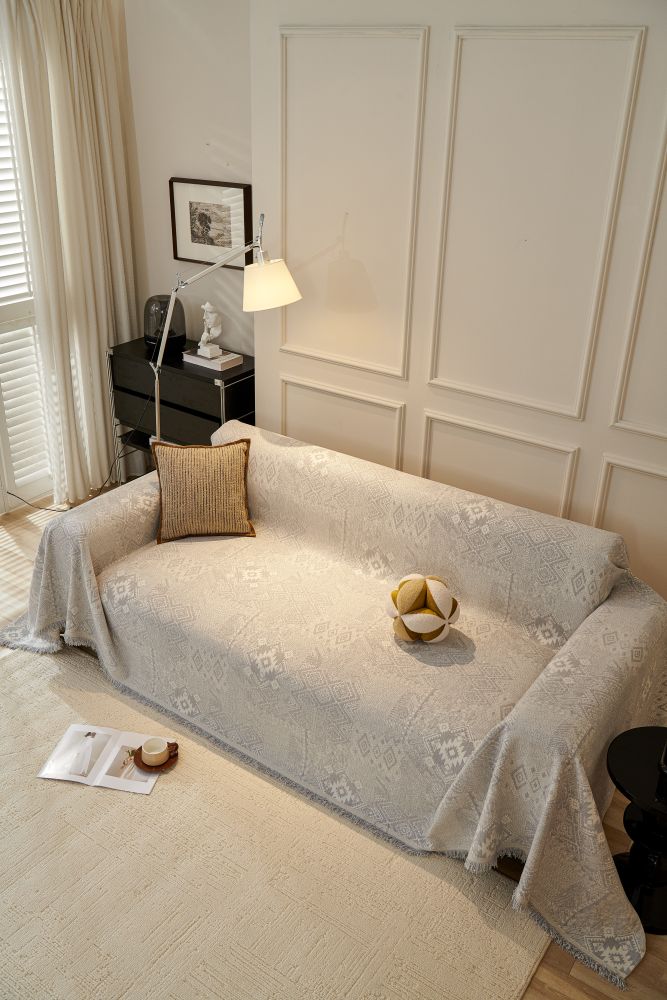 Sofa Throw - Melareve - Dove Grey