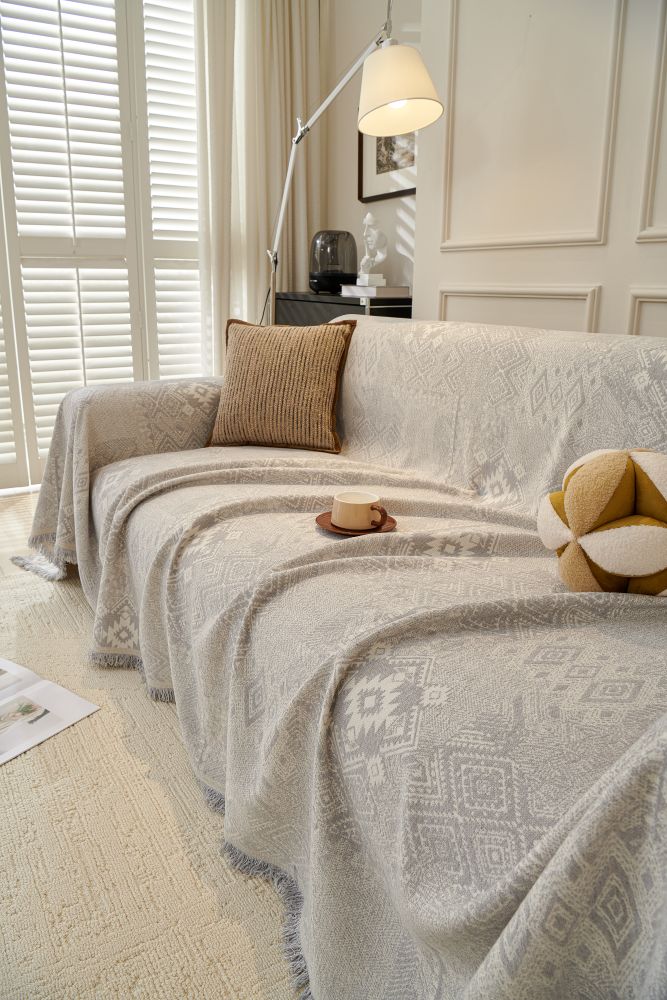 Sofa Throw - Melareve - Dove Grey
