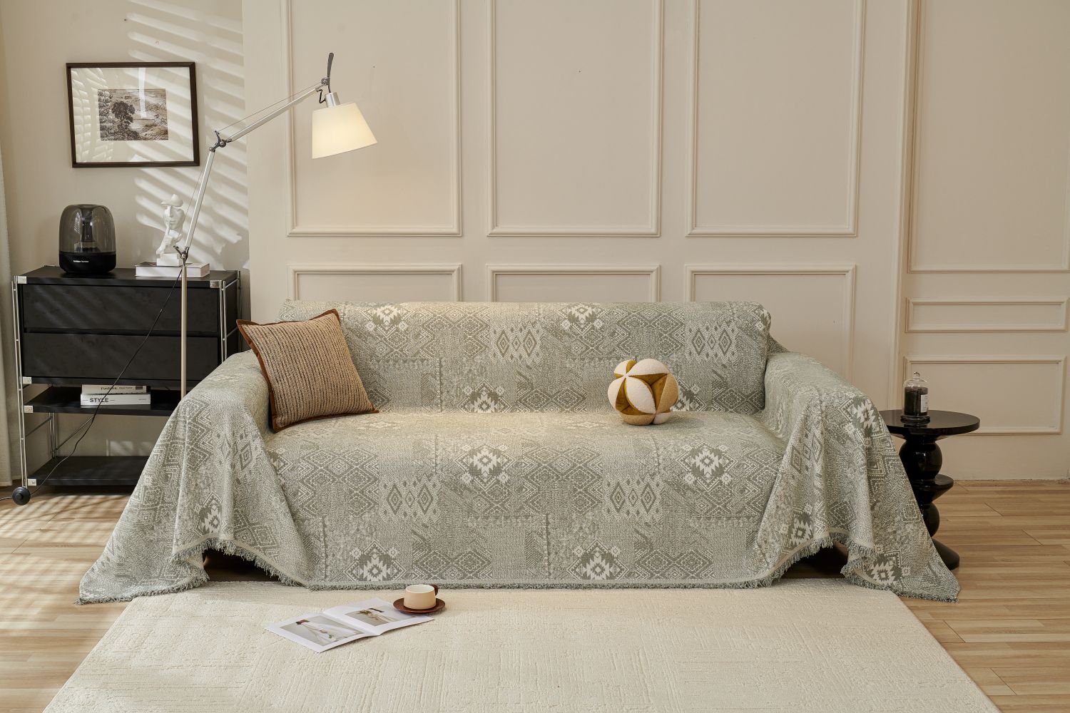 Sofa Throw - Melareve - Silver Grey