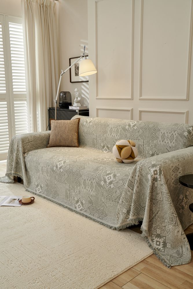Sofa Throw - Melareve - Silver Grey