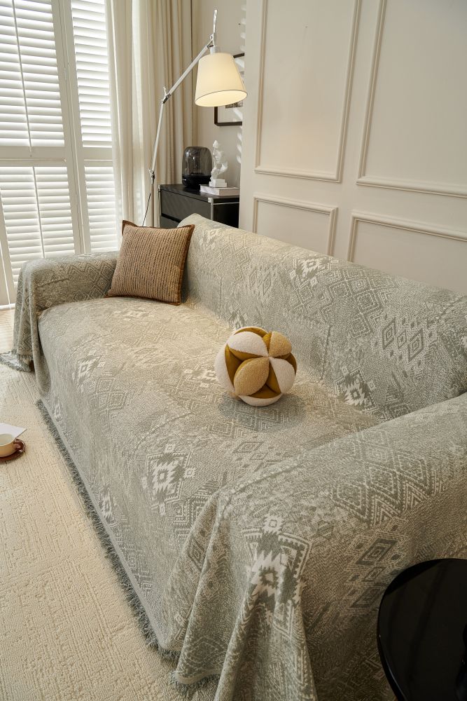 Sofa Throw - Melareve - Silver Grey