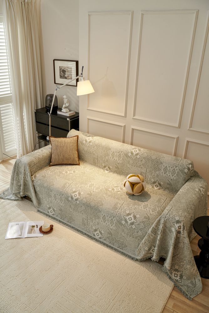 Sofa Throw - Melareve - Silver Grey